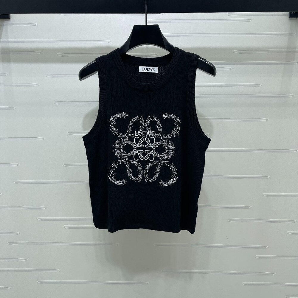 Loewe 2026 Embroidered Logo Knit Vest